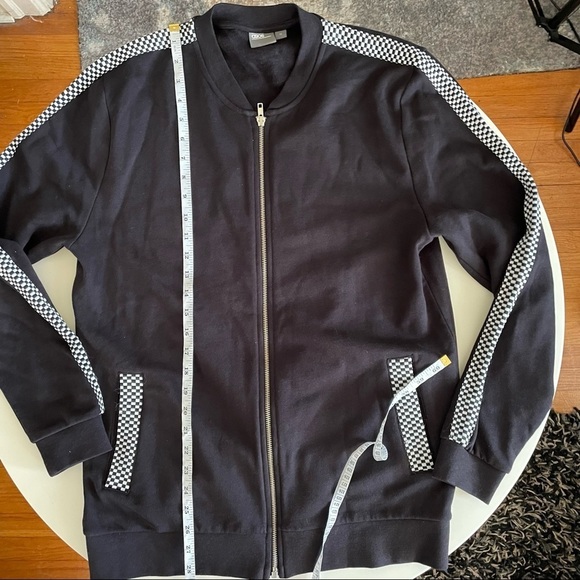 ASOS Cotton Full Zip Sweater Black Men’s Size Medium - Picture 5 of 9